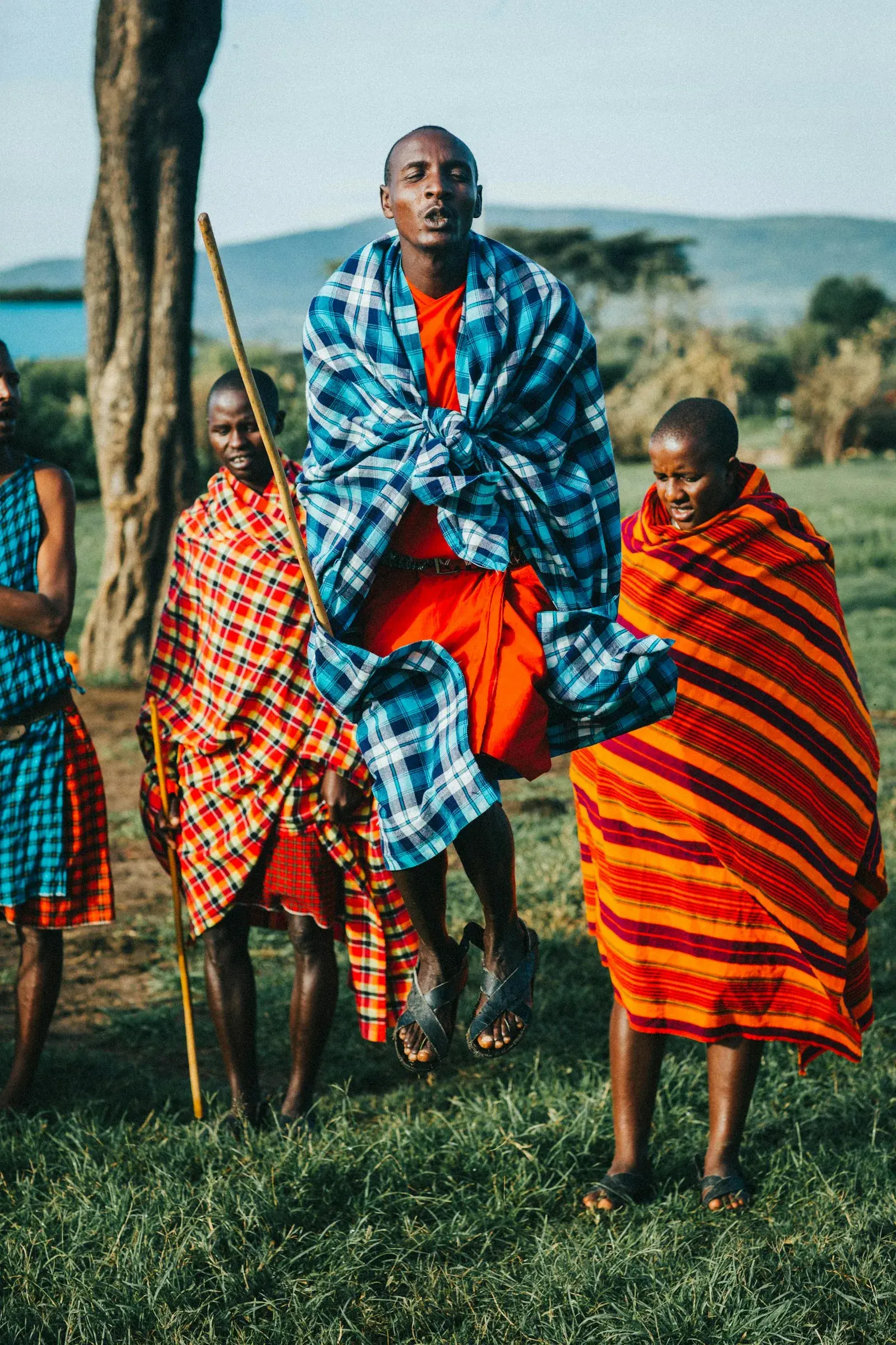 Maasai warrior with spear, Ngorongoro